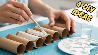 I Painted Them White! 4 Magical Craft Ideas ♻️ Easy Toilet Paper Roll DIY Decorations