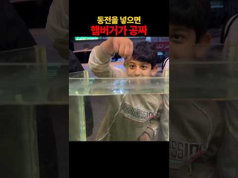 동전을 넣으면 햄버거가 공짜