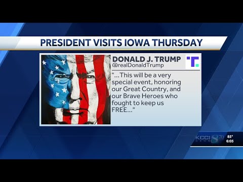 YouTube video thumbnail: Trump Says He Is 'Thrilled' to Visit Iowa in Social Media Post