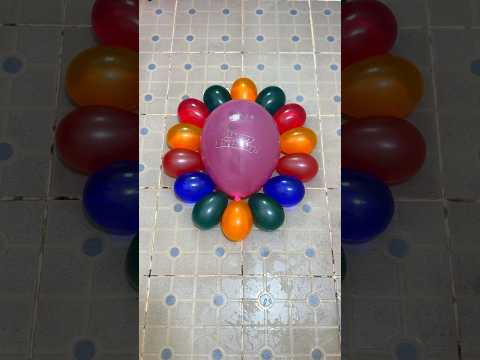 Various Water Colors Balloons - Pink HBD and Mini Rainbow Balloons Pop Reverse Satisfying