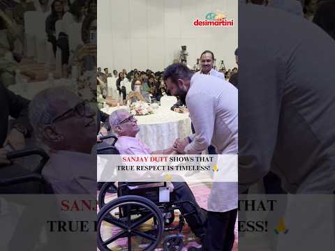 #SanjayDutt greets an elderly with #heartfeltwarmth! A simple gesture, a big impact. ❤️