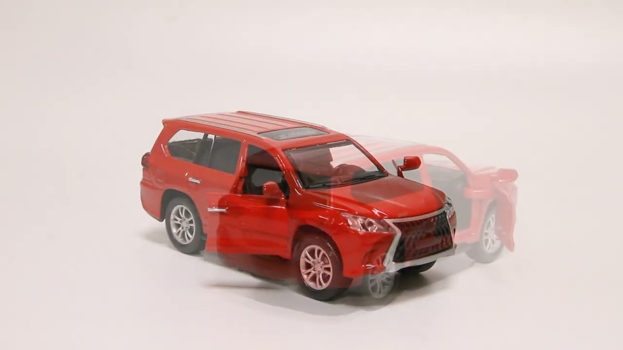 Автомобиль Лексус LX kings toy инерционный световые звуковые эффекты металлический красный 1:36 - видео