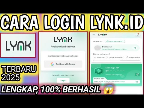 Cara Login Lynk.id Terbaru 2025 || Cara Daftar Lynk.id