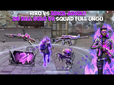 SOLO VS SQUAD FULL UNGU!! BANTA1 ADIK-ADIK SAMPE 26 KILL !!