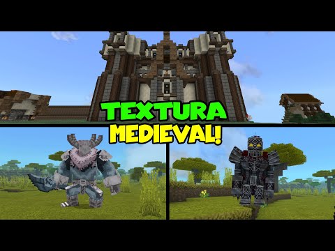 ESSA TEXTURA DEIXARÁ O SEU MINECRAFT PE MAIS BONITO !! | Textura Medieval para Minecraft PE 1.21