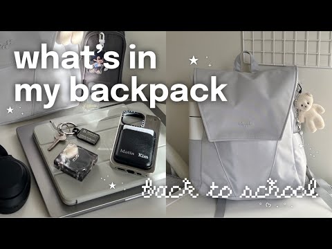 what’s in my backpack 2024 🫧🪪 iPad tour, uni student, clean and minimal aesthetic, back to school