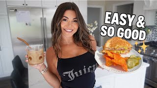 What I Really Eat & Cook in a Day 🍝✨ (easy & DELISH meals!)