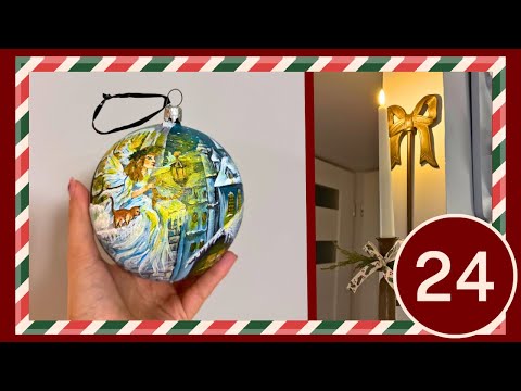 MOJA RĘCZNIE MALOWANA BOMBKA DLA RODZICÓW 🎄Vlogmas 24