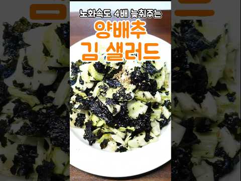 정희원 교수님도 추천하는 노화속도 4배 늦추는 양배추 김 샐러드 #저속노화 #다이어트레시피 #양배추샐러드