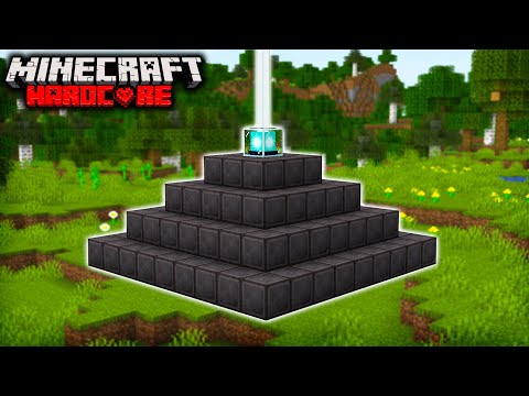 I Made a FULL NETHERITE BEACON in Minecraft Hardcore