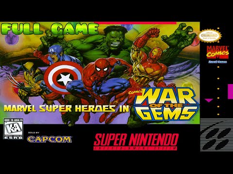 Marvel Super Heroes in War of the Gems [SNES] Gameplay Walkthrough FULL GAME [4K60ᶠᵖˢ🔴]