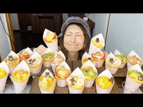 温泉街で食べたい！定山渓の新スイーツ！クレープ20個爆食‼️