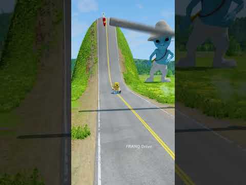 Skibidi Toilets, Freddy & Smiling Critters Crossing Spinning Hammer Trap Hill Crush – BeamNG.drive