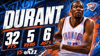 Kevin Durant 32 pts 5 rebs 6 asts vs Jazz 14/15 season