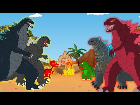 LIVE :Dinosaur Gorilla Godzilla Black And White Animals || Cartoon Godzilla Comedy video