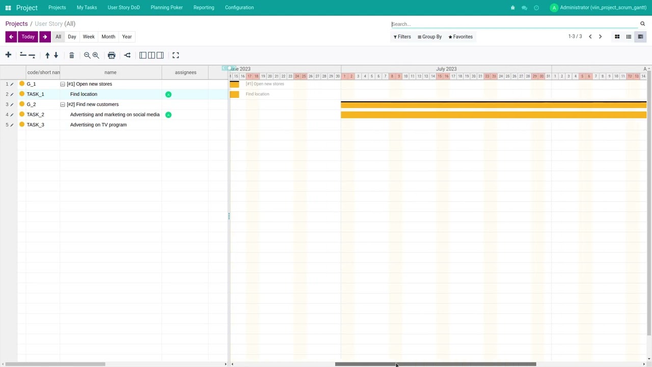 Odoo Apps - Scrum Project Scheduling | Odoo 15 | 10.06.2023

1. Key features of 