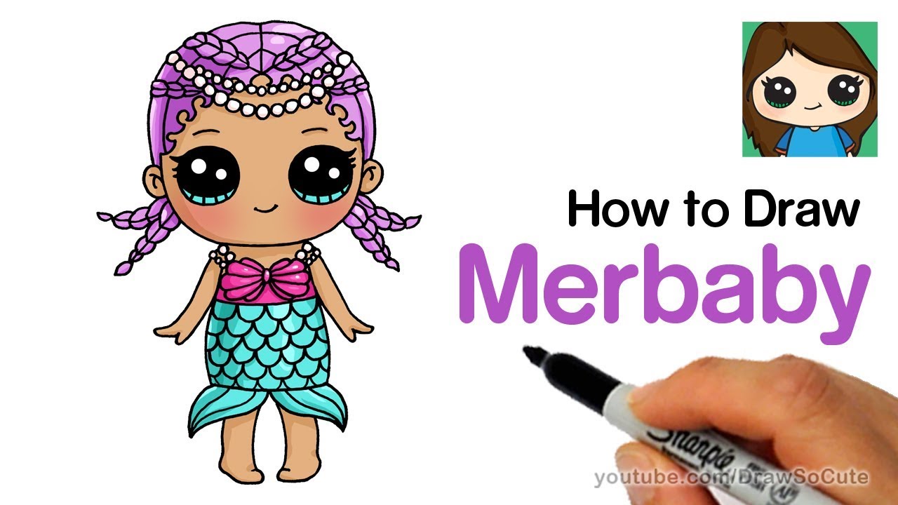 How to Draw Merbaby Easy LOL Surprise Doll