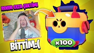 100 MEGA KUTU İLE CEZALI KUTU AÇILIMI! REKOR CEZA - Brawl Stars