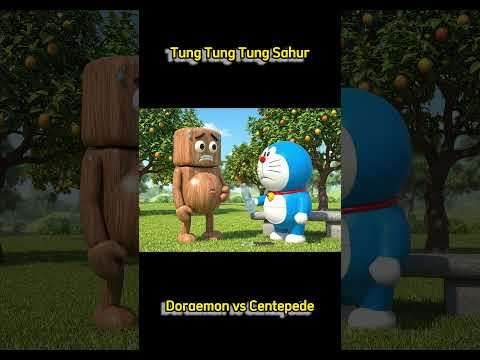 Brainrot Tung Tung Tung Sahur vs Doraemon và Rết Khổng Lồ