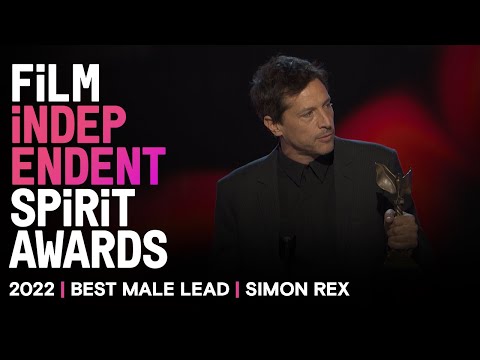 SIMON REX wins BEST MALE LEAD at the 2022 Spirit Awards.