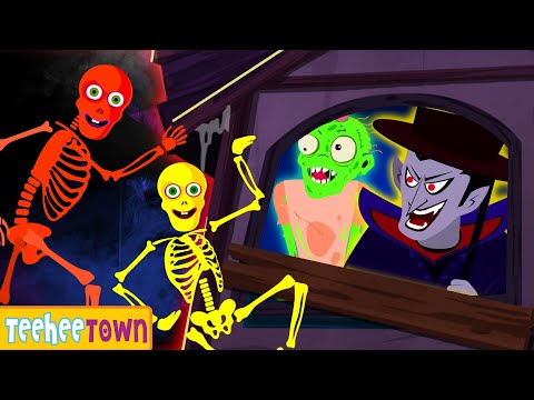 Skeleton Drama💀🎃Who's At The Haunted Window + Scary Skeletons Songs