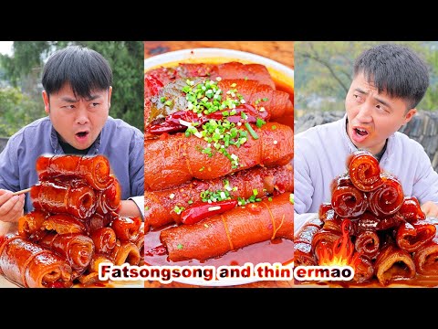 Ermao made a few Indian food, but Song Song couldn't accept them  | songsong and ermao | mukbang