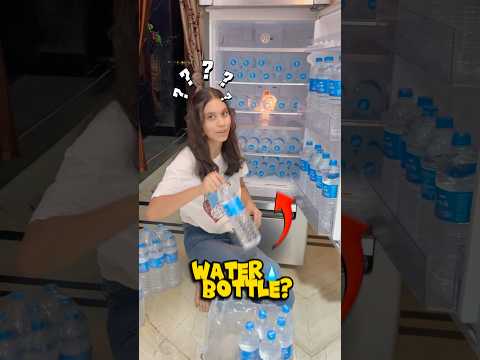 How many water bottle can fill the fridge!?