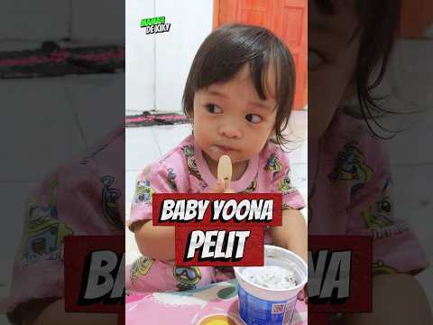 BABY YOONA PELIT‼️🤣🤣 #babyyoona #eskrim #shorts