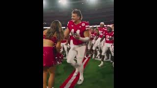 Nebraska's Luke Lindenmeyer proposed to his girlfriend after the win vs Akron💍 (via @huskerfootball)