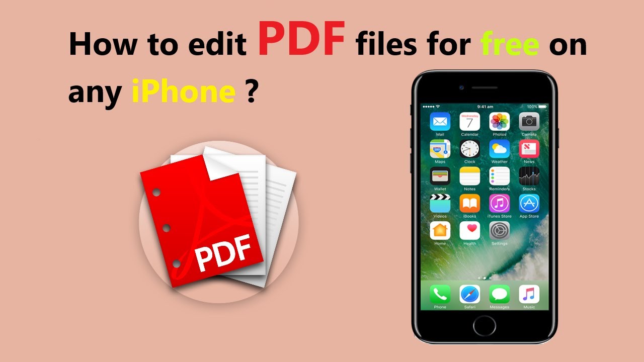 كيفية التعديل على ملف pdf بدون برامج على ايفون 