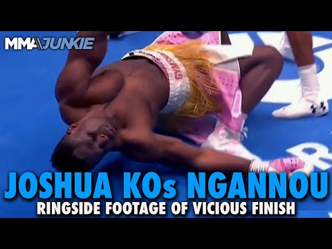 Anthony Joshua BRUTALLY KOs Francis Ngannou in Boxing Match | Ringside Footage