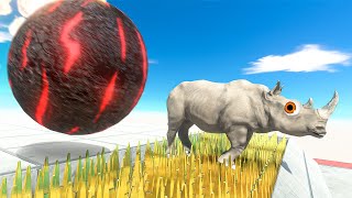 WHO can SURVIVE the CHALLENGE of SPIKE STRIPS - Animal Revolt Battle Simulator