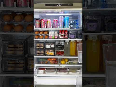 Fridge Restock 🍒 #asmr #restock #satisfying #relaxing #organization #asmrsounds #satisfyingvideo