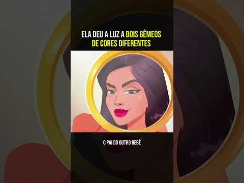 Ela deu à luz a dois Gêmeos de cores diferentes