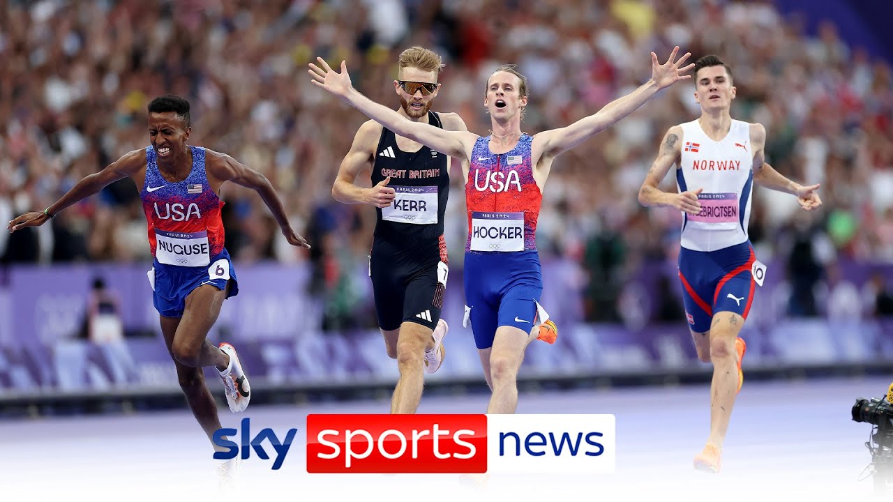 Great Britain’s Josh Kerr wins silver in men’s 1,500m race as USA’s Cole Hocker claims victory