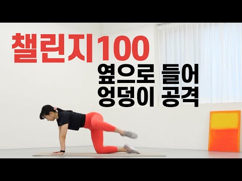 힙업 시켜주는 사이드 들기 100개 챌린지  (애플힙 챌린지100🍎)