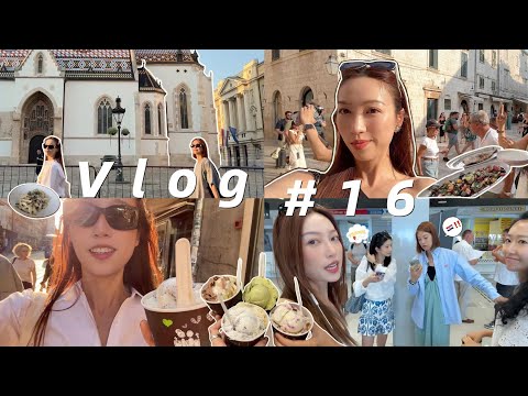 Vlog #16｜Girls' Trip在克罗地亚｜被J人安排的明明白白｜分房游戏｜离不开冰淇淋的每天｜旅行高光餐厅｜松弛感拉满的城市｜天价烤鱼｜打卡权游拍摄地