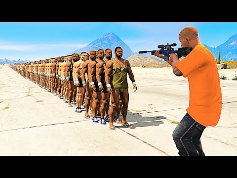 HOW MANY PEOPLE Can 1 BULLET Kill in GTA 5