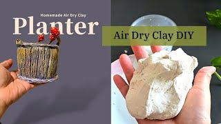 Make Air Dry Clay DIY for Easy Mushroom Planter