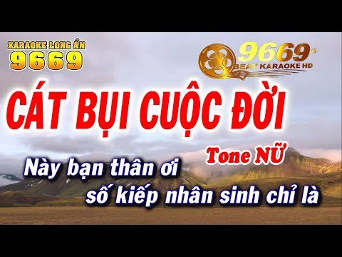 Karaoke CÁT BỤI CUỘC ĐỜI | Tone NỮ | Nhạc sống LA STUDIO | Karaoke 9669