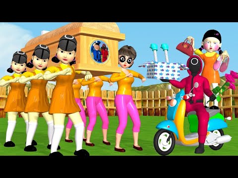 Scary Teacher 3D Police Dad Love Tani Mom and Doll Squid Game Troll Surprise Gifts with Coffin Dance