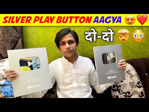 Finally Silver Play Button Aagya 😍 || We Have 2 Silver Play Buttons❤️ | Silver Play Button Unboxing