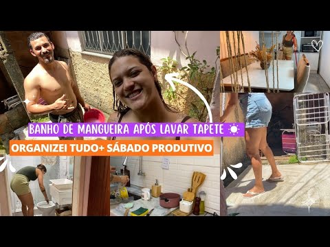 LAVAMOS TAPETE+ TOMAMOS BANHO DE MANGUEIRA: SÁBADO PRODUTIVO