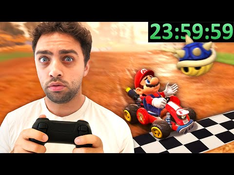 I Tried To Beat The HARDEST Mario Kart Challenge In One Sitting..