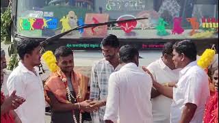 ಕರವೇ ತಾಲೂಕು ಅಧ್ಯಕ್ಷರು ಹರೀಶ್ ಗೌಡ್ರು ಗೌರವ ಅಧ್ಯಕ್ಷರು ಪ್ರಕಾಶ್ ಗೌಡ  ಅರ್ಬಸ್ ಮುರಳಿ ಓಂ ಶಕ್ತಿ ದೇವಸ್ಥಾನಕ