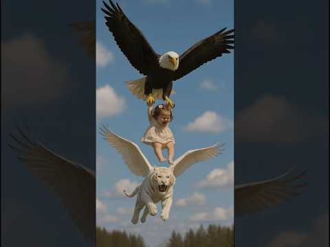Heavenly Intervention: A Mother Prays, Jesus Turns Puppy into Winged White Tiger to Rescue Baby