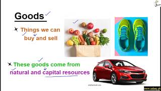Goods, services, buyers and sellers