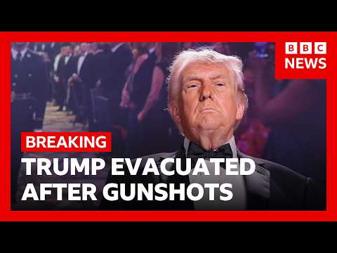 YouTube video thumbnail: Donald Trump Rushed From White House Correspondents' Dinner After Gunshots Fired