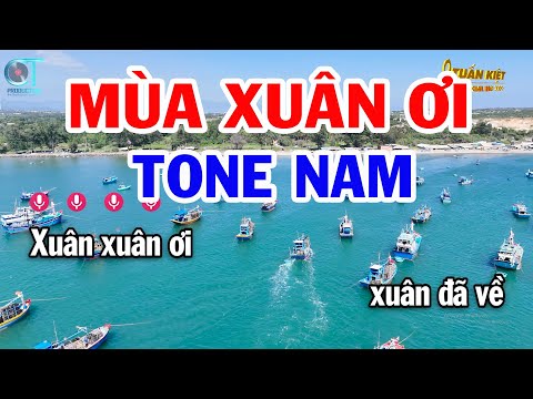 Karaoke Mùa Xuân Ơi Tone Nam ( Cm ) Nhạc Xuân Mới Nhất 2025 | Tuấn Kiệt