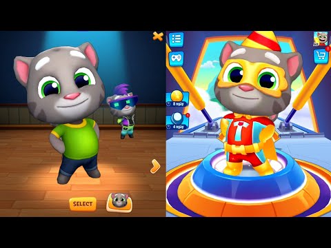 Tom Hero Dash New Update vs Talking Tom Time Rush - Tom Birthday vs Tom Talking TNG